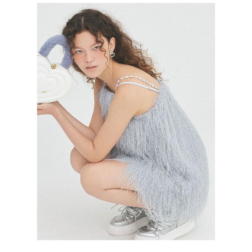 FURFUR ラメフェザーミニドレス FURFUR ワンピース ラメフェザーミニドレス : ZOZOTOWN Yahoo!店