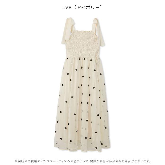 FURFUR ファーファー ワンピース 25春夏 ドットスパンコール刺繍