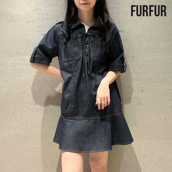 furfur 半袖ワンピース FURFUR（ファーファー） 半袖ワンピース FREE ネイビー レディース