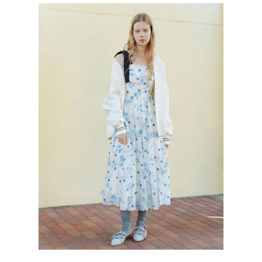 未使用タグ付きboohoo フラワープリント 長袖ワンピース サイズ10 FURFUR（ファーファー） 新作10%OFF ワンピース 26春夏 ぼかしフラワー
