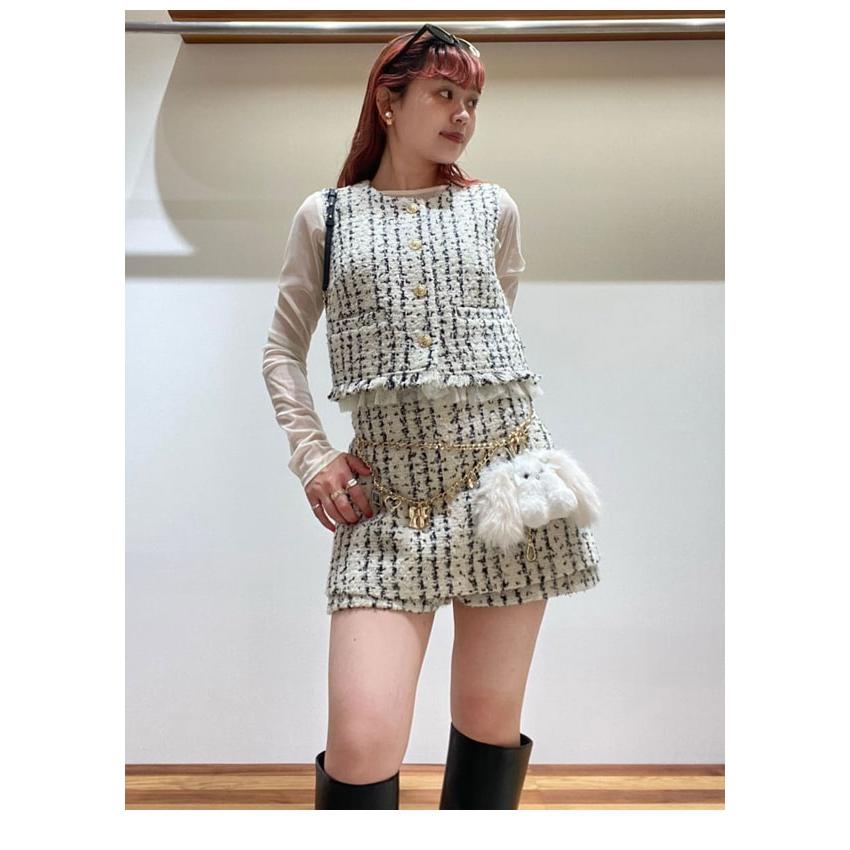 FURFUR（ファーファー） SALE20%OFF ボトムス 25秋冬 ツイードスカ