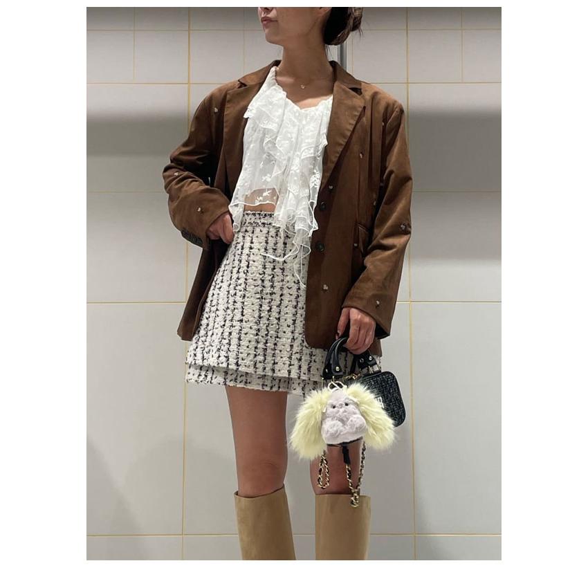 FURFUR（ファーファー） SALE20%OFF ボトムス 25秋冬 ツイードスカ