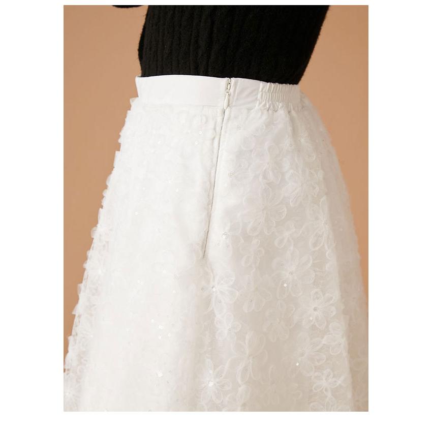 FURFUR（ファーファー） 新作10%OFF ボトムス 25秋冬 立体フラワー