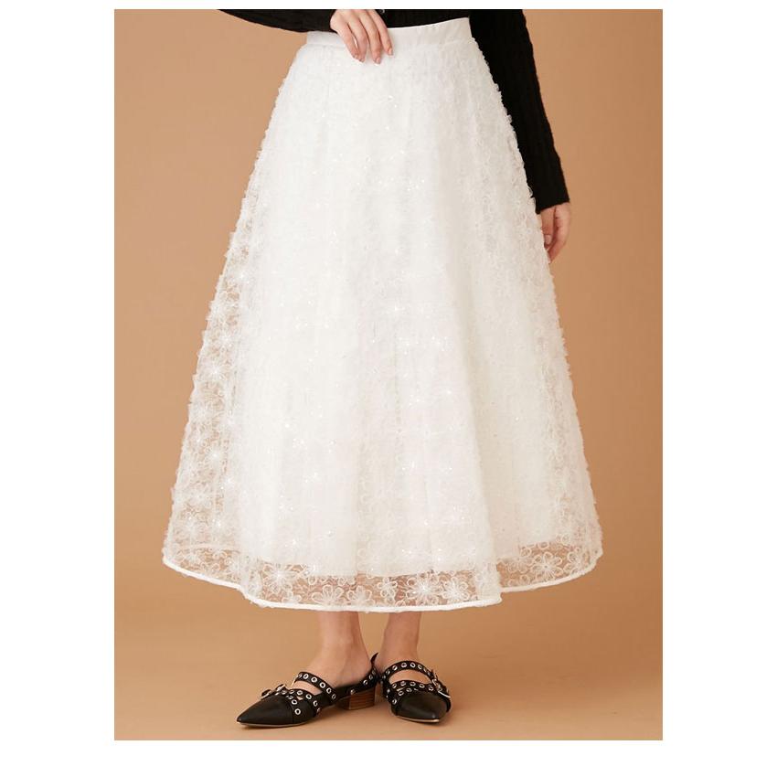 FURFUR（ファーファー） 新作10%OFF ボトムス 25秋冬 立体フラワー