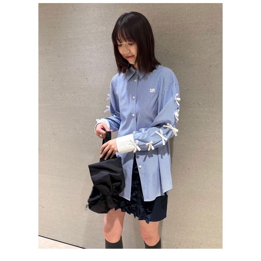 FURFURリボンスリーブオーバーシャツ FURFUR（ファーファー） SALE30%OFF トップス 25春夏 リボンスリーブ