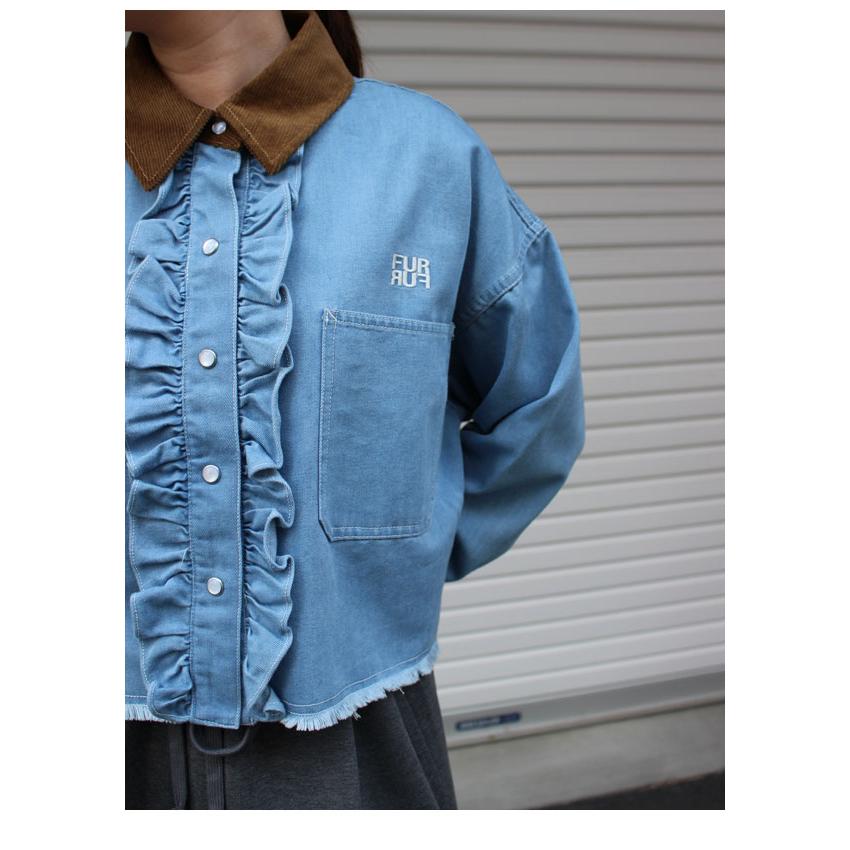 69963　RIFRAT　長袖柄シャツ　青　サイズL 69963 RIFRAT 長袖柄シャツ 青 サイズL