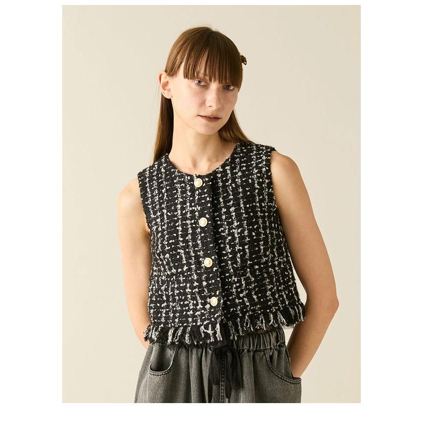 FURFUR（ファーファー） SALE20%OFF トップス 25秋冬 ツイードベスト