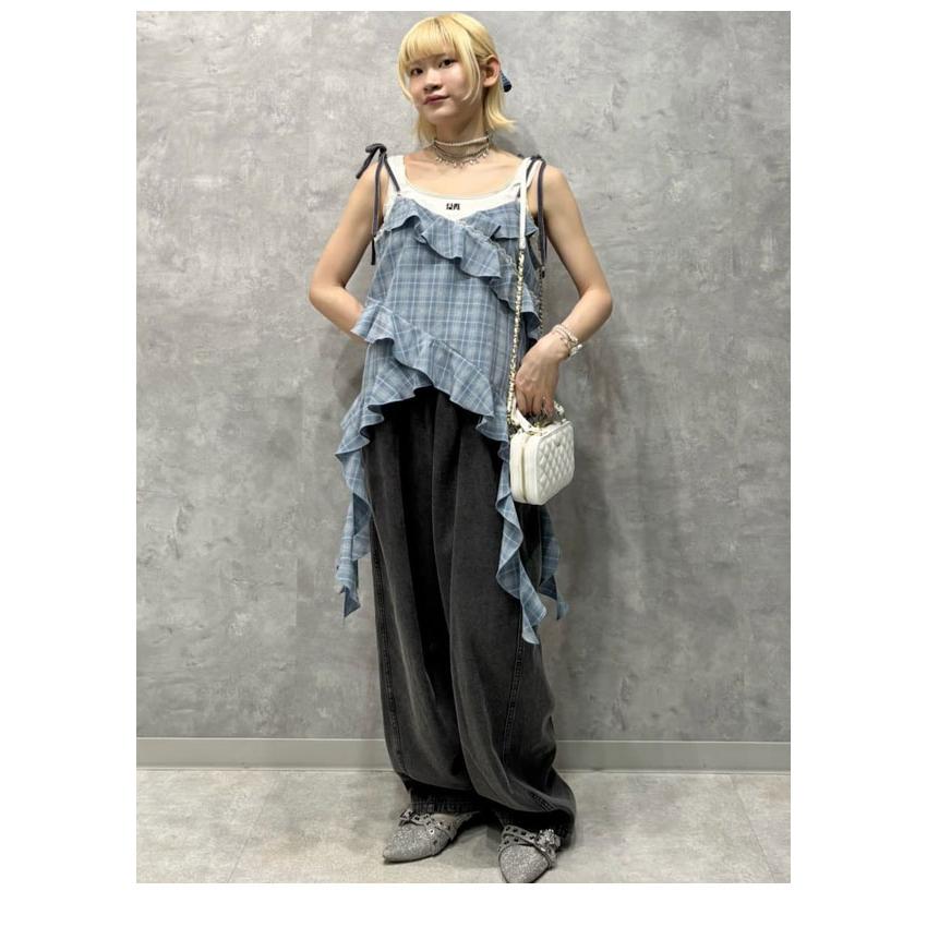 【匿名配送】FUR FURフリルキャミトップス　RWFT254081 FURFUR（ファーファー） SALE20%OFF トップス 25秋冬 フリルキャミ