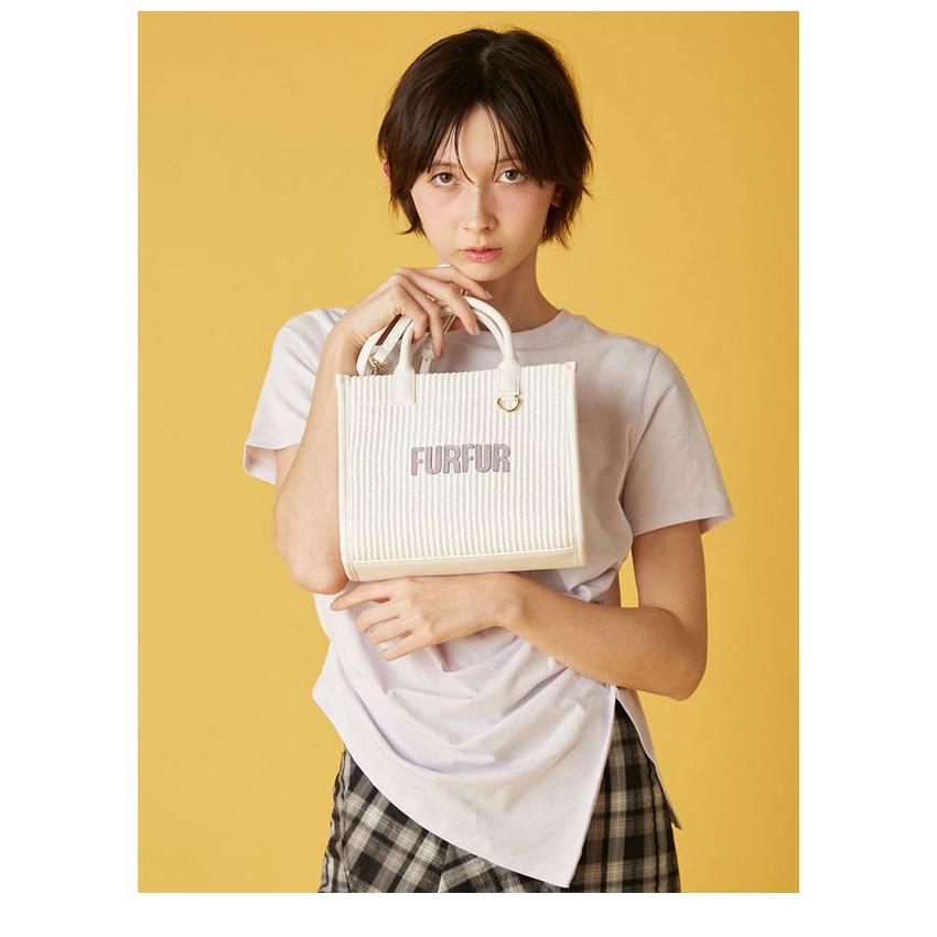 FURFUR（ファーファー） バッグ 26春夏 ラフィアロゴトートバッグ