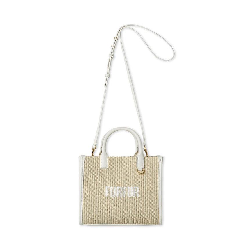 FURFUR（ファーファー） バッグ 26春夏 ラフィアロゴトートバッグ