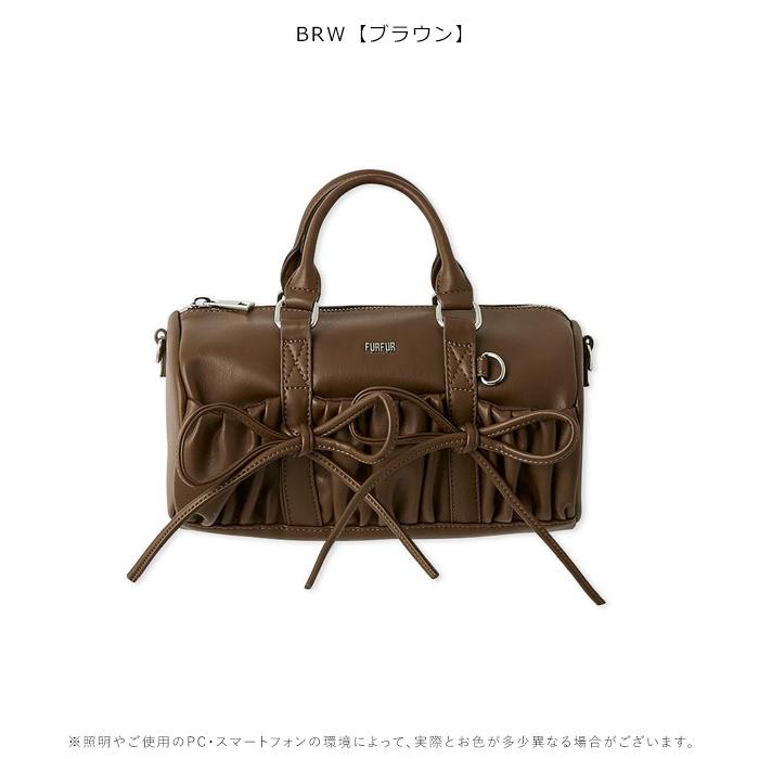 fur fur ダブルミニバッグ ブラウン FURFUR（ファーファー） 先行10%OFF バッグ 26春夏 ミニリボンドラム