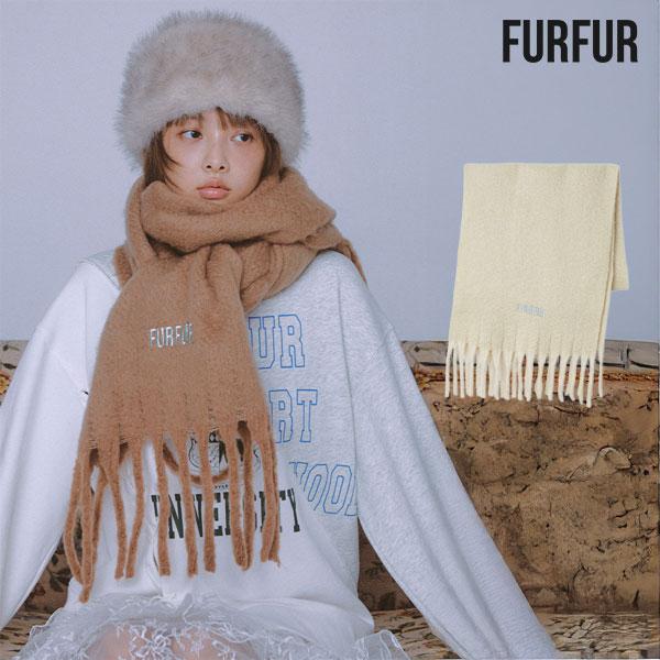 FURFUR（ファーファー） SALE20%OFF 小物 25秋冬 ロゴ刺繍フリンジ