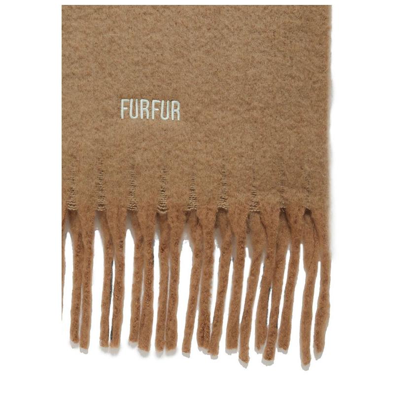 FURFUR（ファーファー） SALE20%OFF 小物 25秋冬 ロゴ刺繍フリンジ
