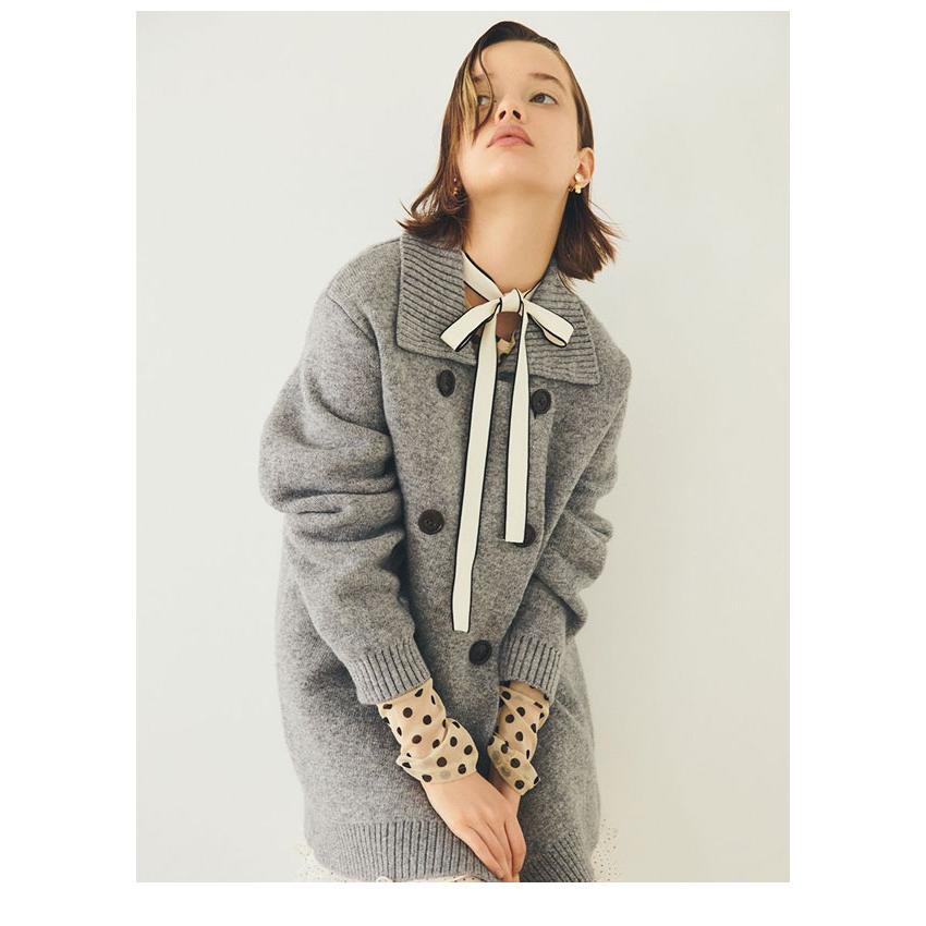 furfur 可愛いコート FURFUR 新作10%OFF ファーファー アウター 25秋冬 2WAYニットP