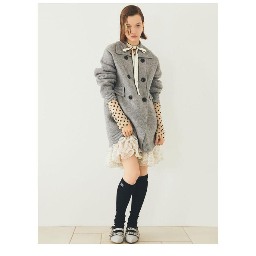 furfur 可愛いコート FURFUR 新作10%OFF ファーファー アウター 25秋冬 2WAYニットP