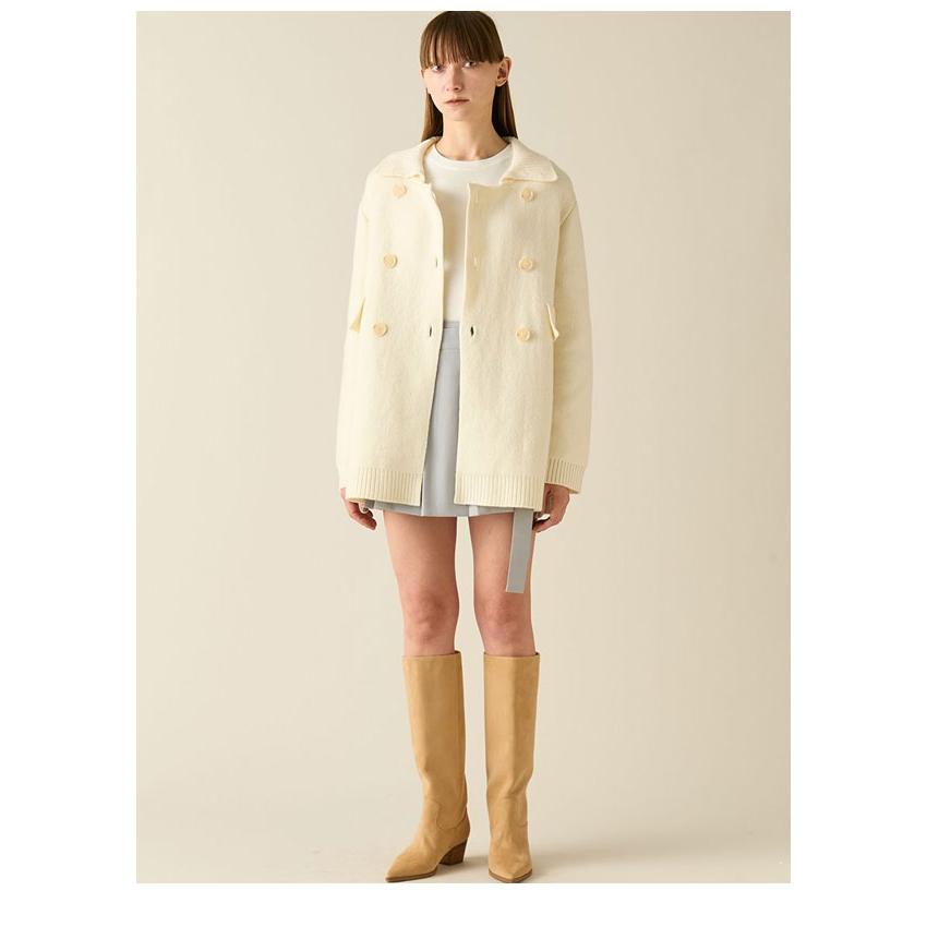 furfur 可愛いコート FURFUR 新作10%OFF ファーファー アウター 25秋冬 2WAYニットP