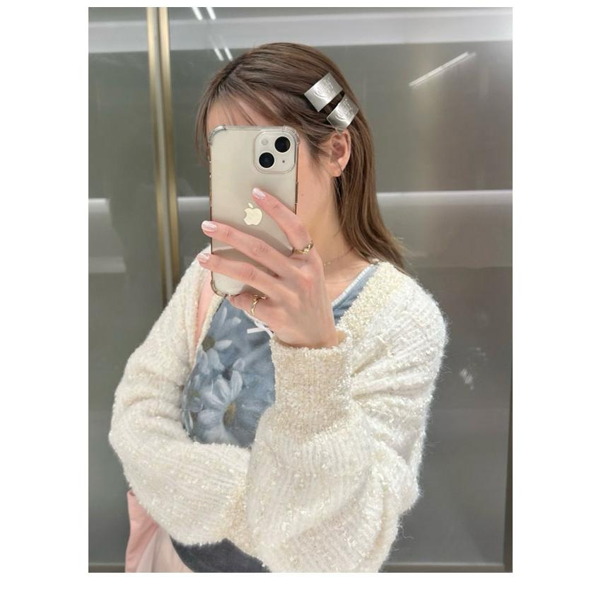 【新品タグ付き】FURFUR キャットボタンツイードカーディガン レッド FURFUR（ファーファー）の「【Philly chocolate】キャットボタン