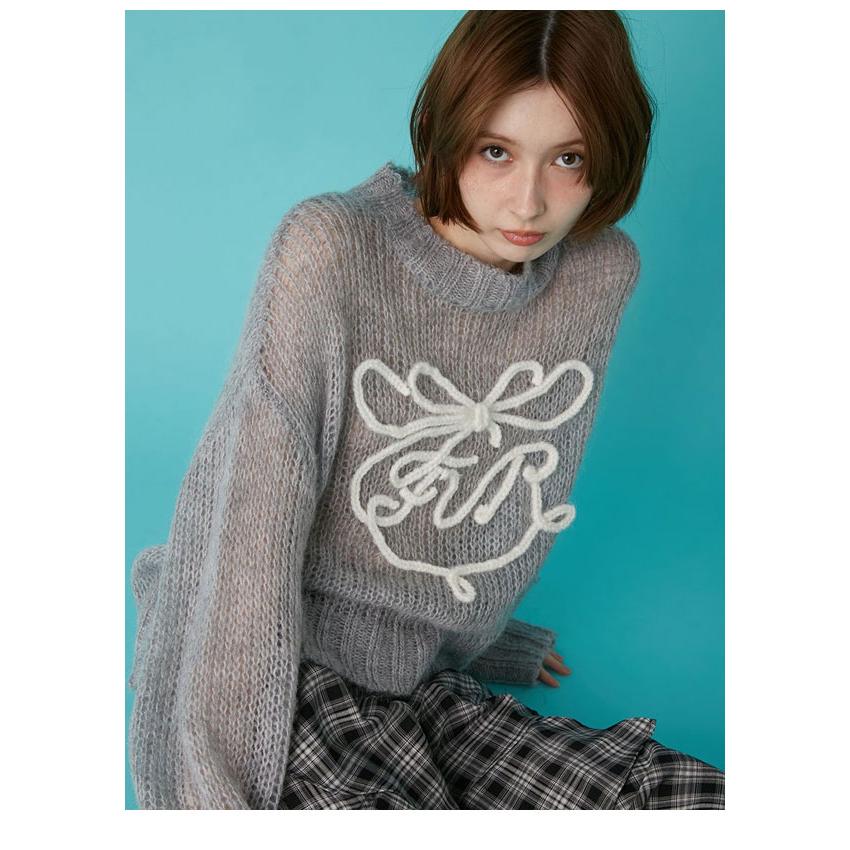 FURFUR（ファーファー） 新作10%OFF トップス 26秋冬 リボンロゴ刺繍