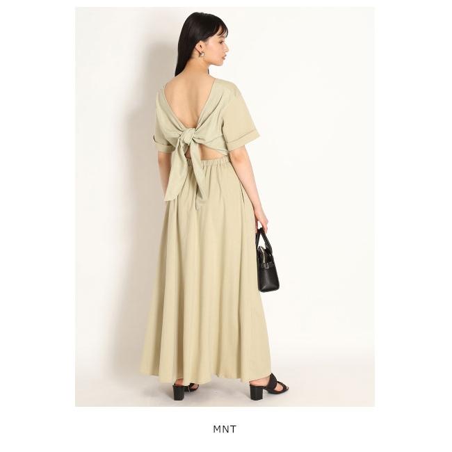 スナイデル Snidel 春夏 バックデザインtシャツワンピース レディース ワンピース ロング丈 バックデザイン リボン 肌見せ ヘルシー 背中 半袖 Swco38 バッグ ワンピースのダブルハート 通販 Yahoo ショッピング