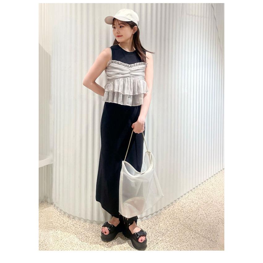 即納】 SALE スナイデル SNIDEL ドレス 24春夏 シアービスチェ 