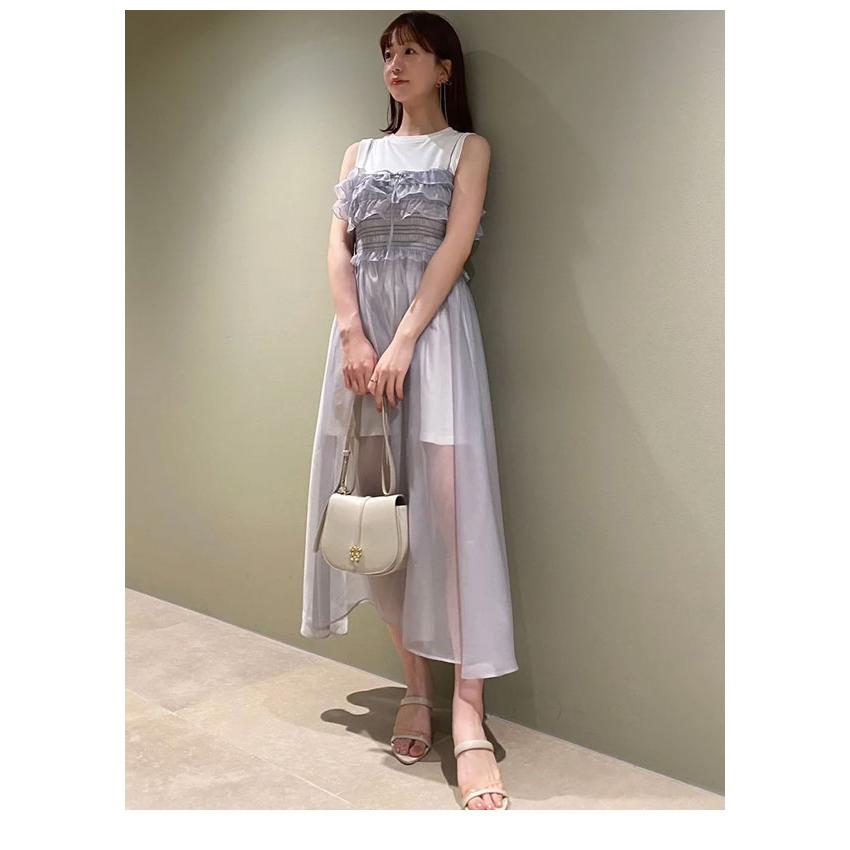 SNIDEL SALE50%OFF スナイデル ドレス 24春夏 シアーレイヤード SNIDEL SALE50%OFF スナイデル ドレス 24春夏 シアーレイヤード
