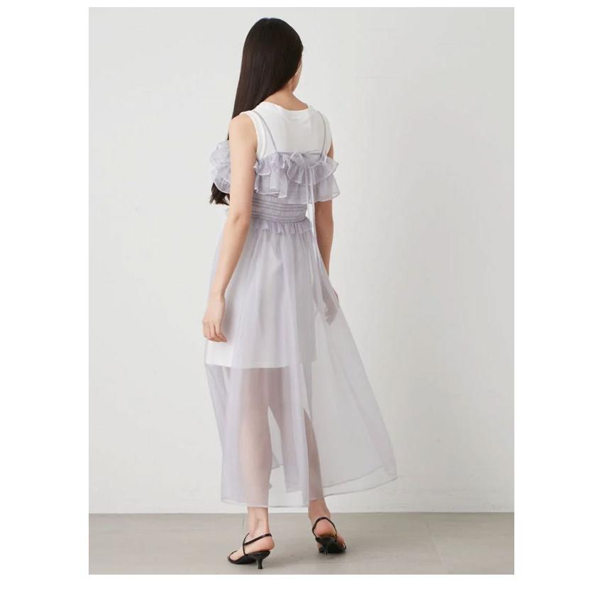 SNIDEL SALE50%OFF スナイデル ドレス 24春夏 シアーレイヤード SNIDEL SALE50%OFF スナイデル ドレス 24春夏 シアーレイヤード