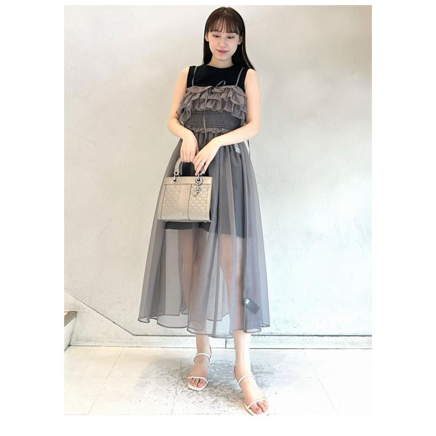 SNIDEL SALE50%OFF スナイデル ドレス 24春夏 シアーレイヤード SNIDEL SALE50%OFF スナイデル ドレス 24春夏 シアーレイヤード