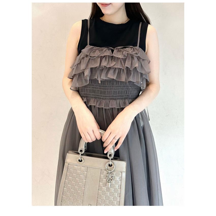SNIDEL SALE50%OFF スナイデル ドレス 24春夏 シアーレイヤード SNIDEL SALE50%OFF スナイデル ドレス 24春夏 シアーレイヤード
