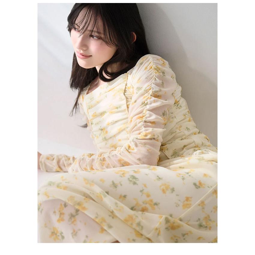 SNIDEL（スナイデル） 新作10%OFF ワンピース 26春夏 フロッキー