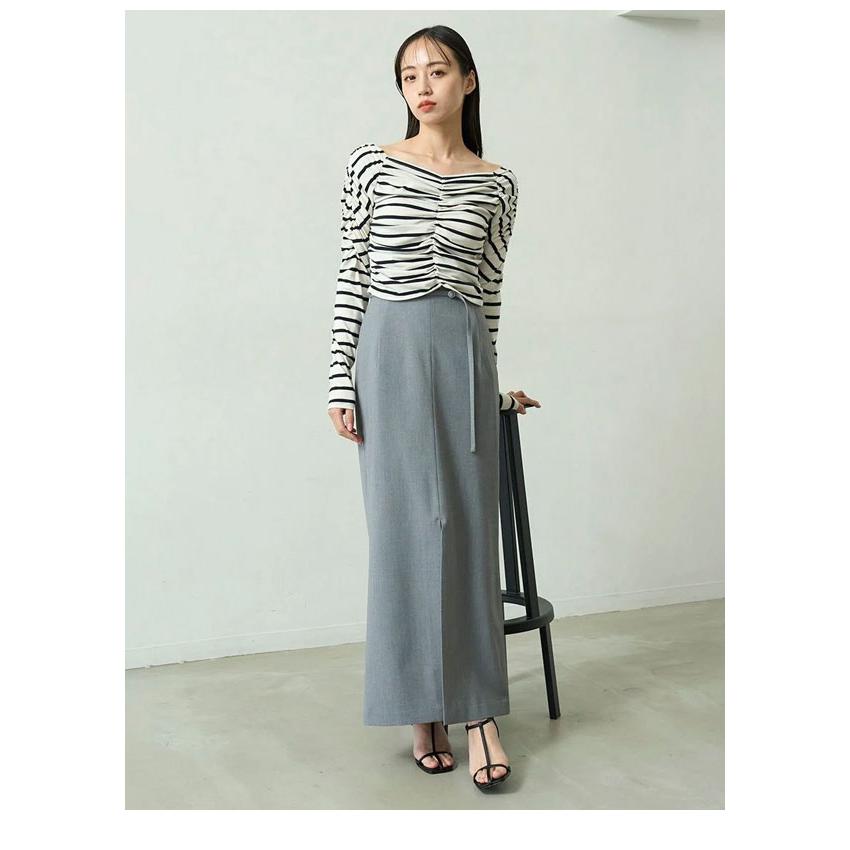 SNIDEL 新作10%OFF スナイデル トップス 25春夏 ギャザー SNIDEL 新作10%OFF スナイデル トップス 25春夏 ギャザー