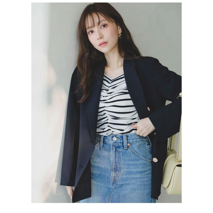 SNIDEL 新作10%OFF スナイデル トップス 25春夏 ギャザー SNIDEL 新作10%OFF スナイデル トップス 25春夏 ギャザー