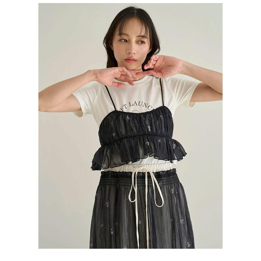☆SNIDEL ☆ 【接触冷感】ストライプカットビスチェ 2025新作☆SNIDEL HOME☆ 【接触冷感】ストライプカットビスチェ