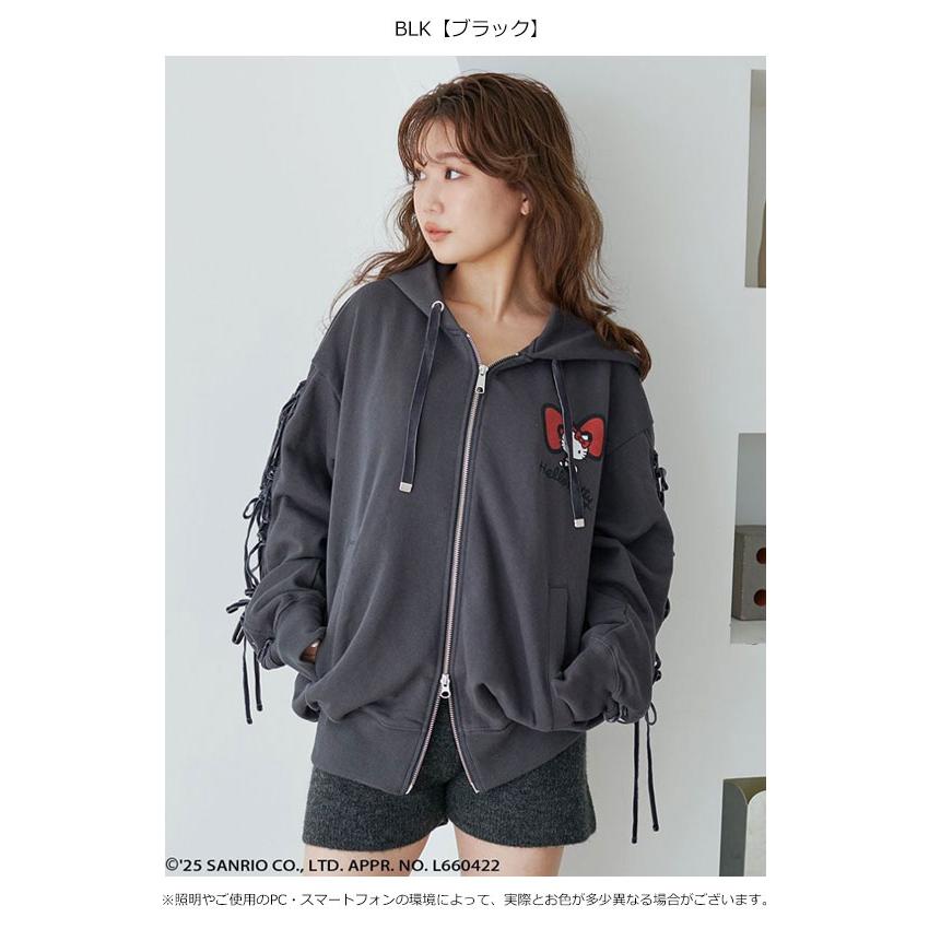 【新品未使用】snidel ハローキティ プレミアムパーカー ブラック SNIDEL（スナイデル） HELLO KITTY プレミアムパーカー swct254257