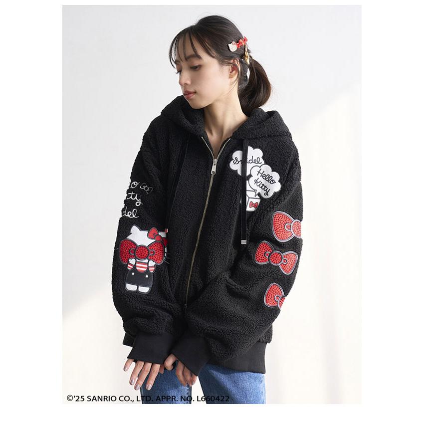 新品未使用】SNIDEL×ハローキティプレミアムパーカー ブラック