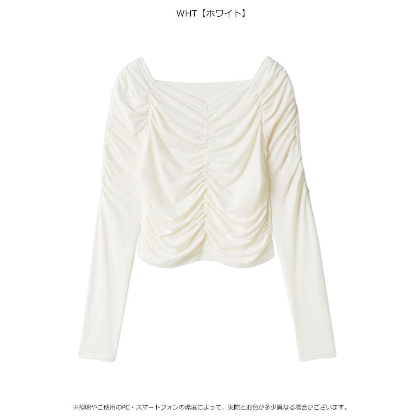 snidel カットトップス SNIDEL（スナイデル） 新作10%OFF トップス 25秋冬 ギャザーカットプル
