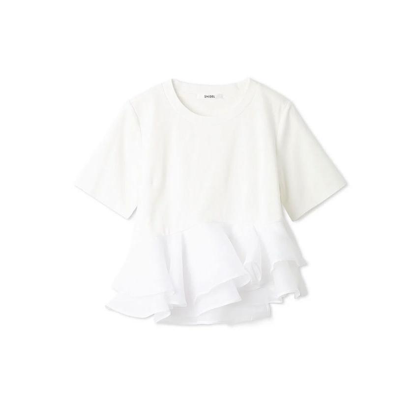 SNIDEL（スナイデル） トップス 26春夏 ドッキングペプラムカットプル