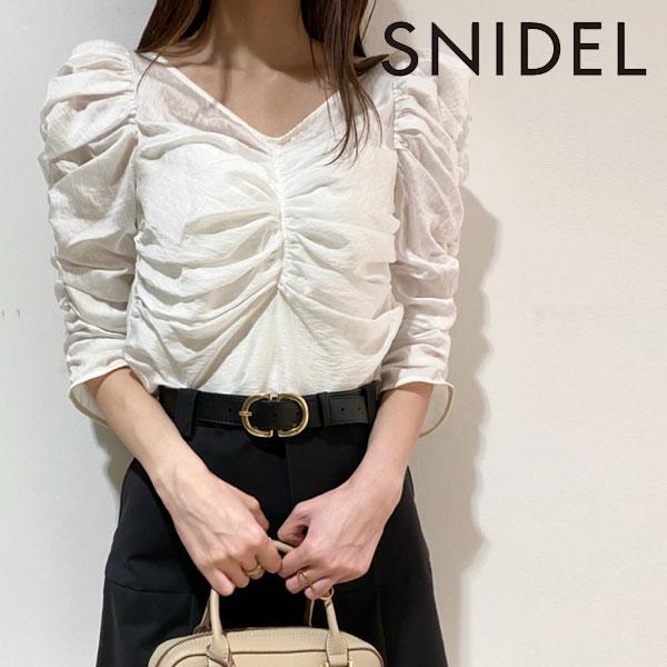 SALE スナイデル SNIDEL ギャザーディテールブラウス トップス インナー 五分袖 七分袖 ミドル丈 Vネック シアー swfb231228  :swfb231228:select shop DOUBLE HEART - 通販 - Yahoo!ショッピング
