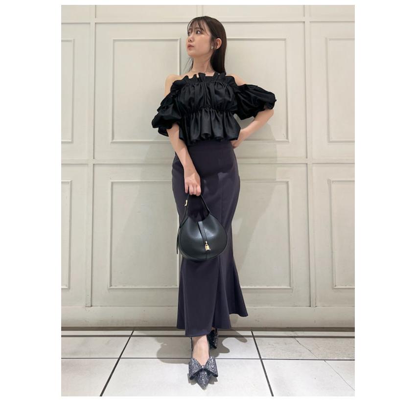 SNIDEL SALE50%OFF スナイデル トップス 24秋冬 デニムギャザー SNIDEL SALE50%OFF スナイデル トップス 24秋冬 デニムギャザー