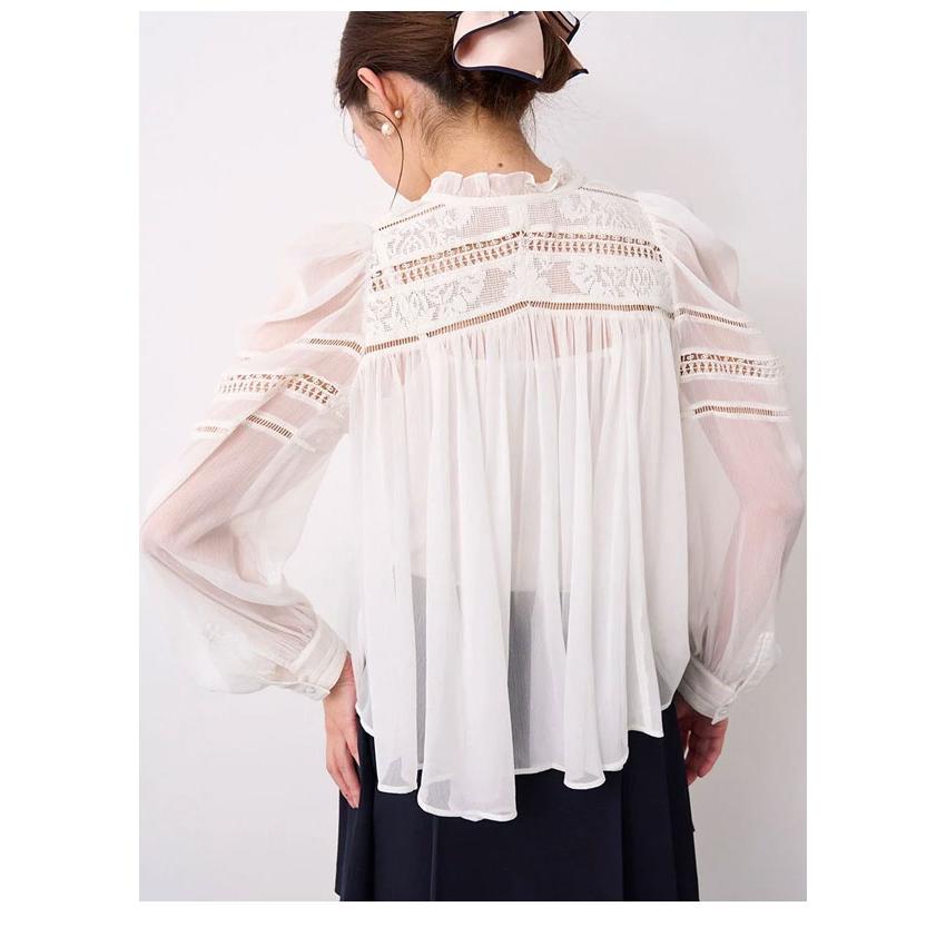 SNIDEL 新作10%OFF スナイデル トップス 25春夏 楊柳シフォン SNIDEL 新作10%OFF スナイデル トップス 25春夏 楊柳シフォン