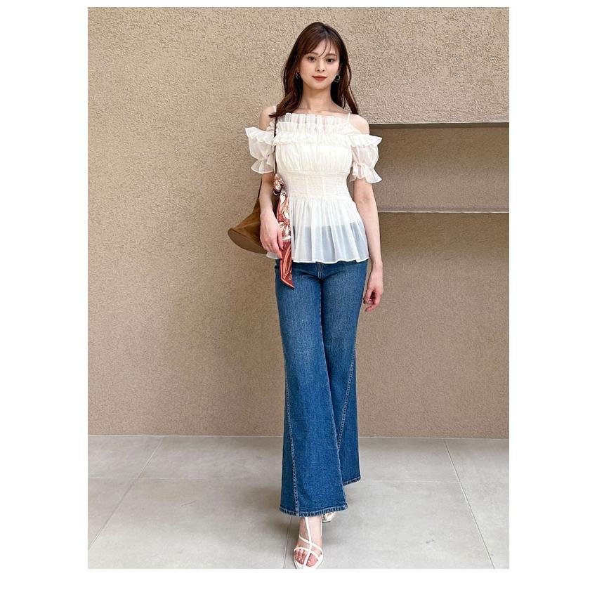 SNIDEL - スナイデル今季パフスリーブオフショルトップス未使用 楽天市場】【SALE／50%OFF】パフスリーブオフショルニットプル