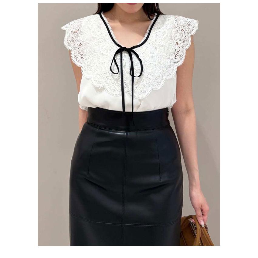 新品　タグ付き　snidel スナイデル　トップス　ブラウス SNIDEL 新作10%OFF スナイデル トップス 25秋冬 エンブロイ