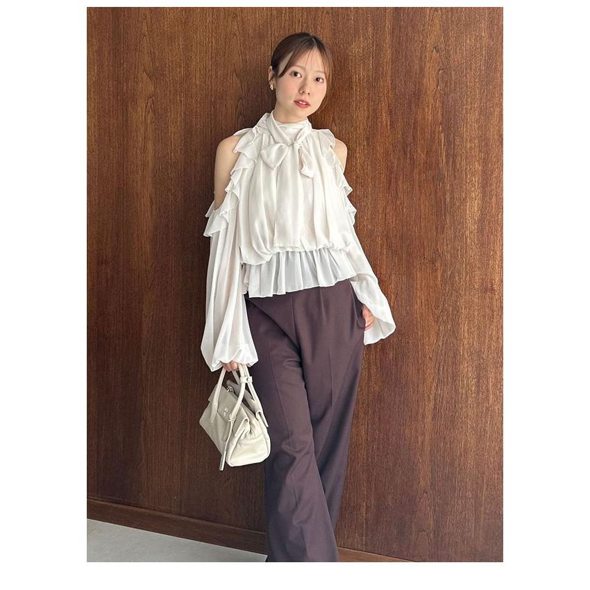 SNIDEL（スナイデル） 新作10%OFF トップス 25秋冬 シフォンボリューム