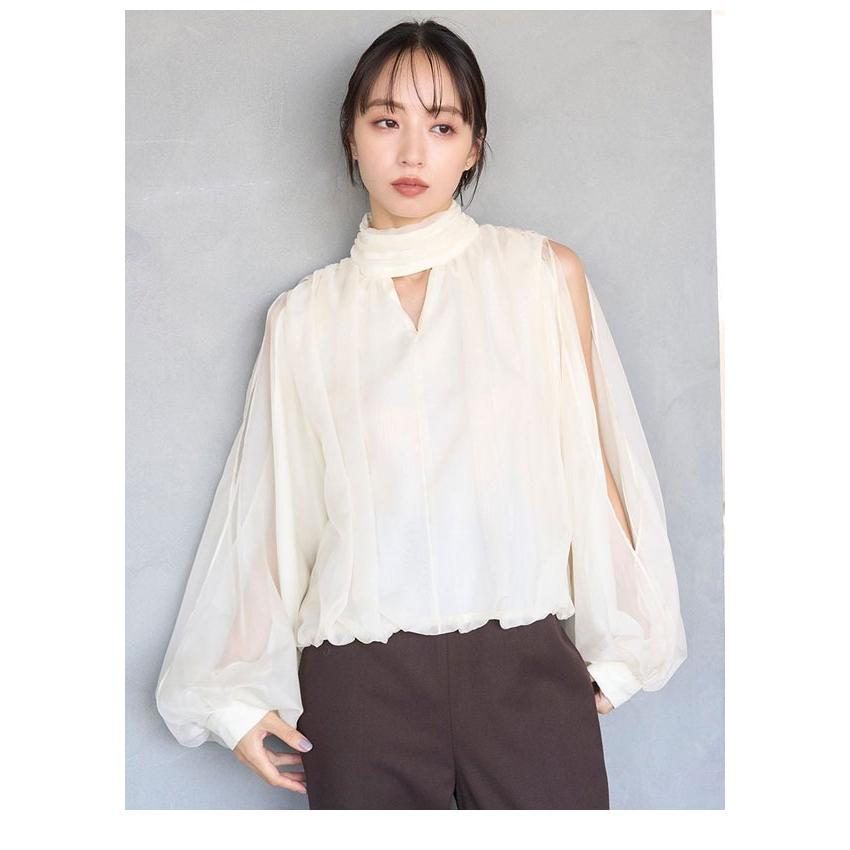 新品　タグ付き　snidel スナイデル　トップス　ブラウス SNIDEL（スナイデル） SALE40%OFF トップス 25秋冬 スリットスリーブ