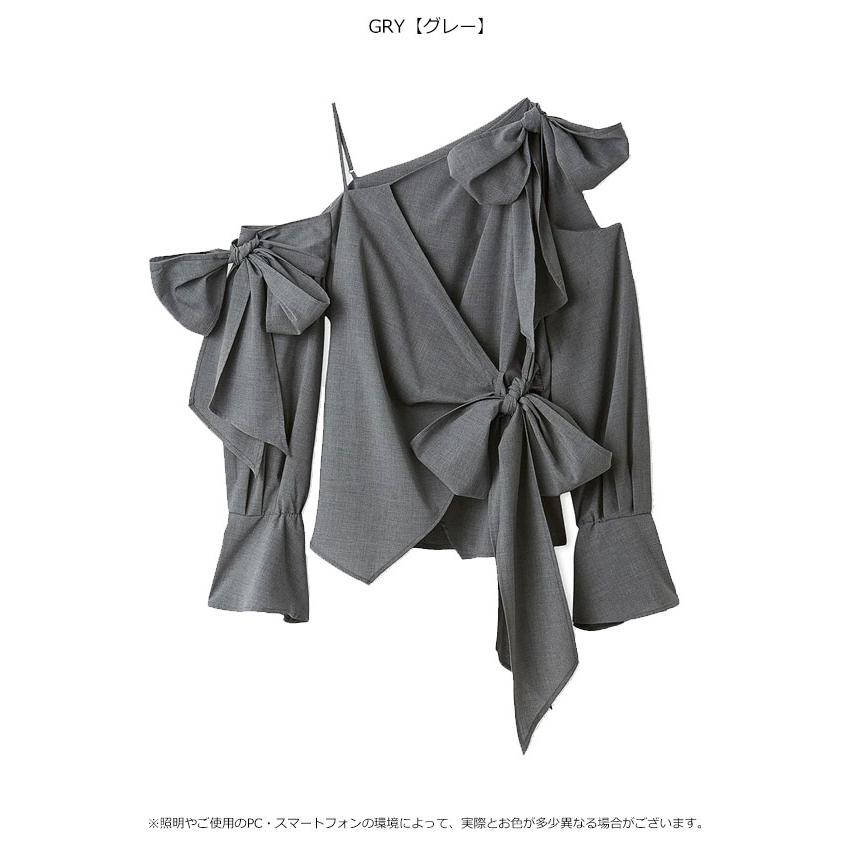 SNIDEL（スナイデル） 新作10%OFF トップス リボンデザインブラウス