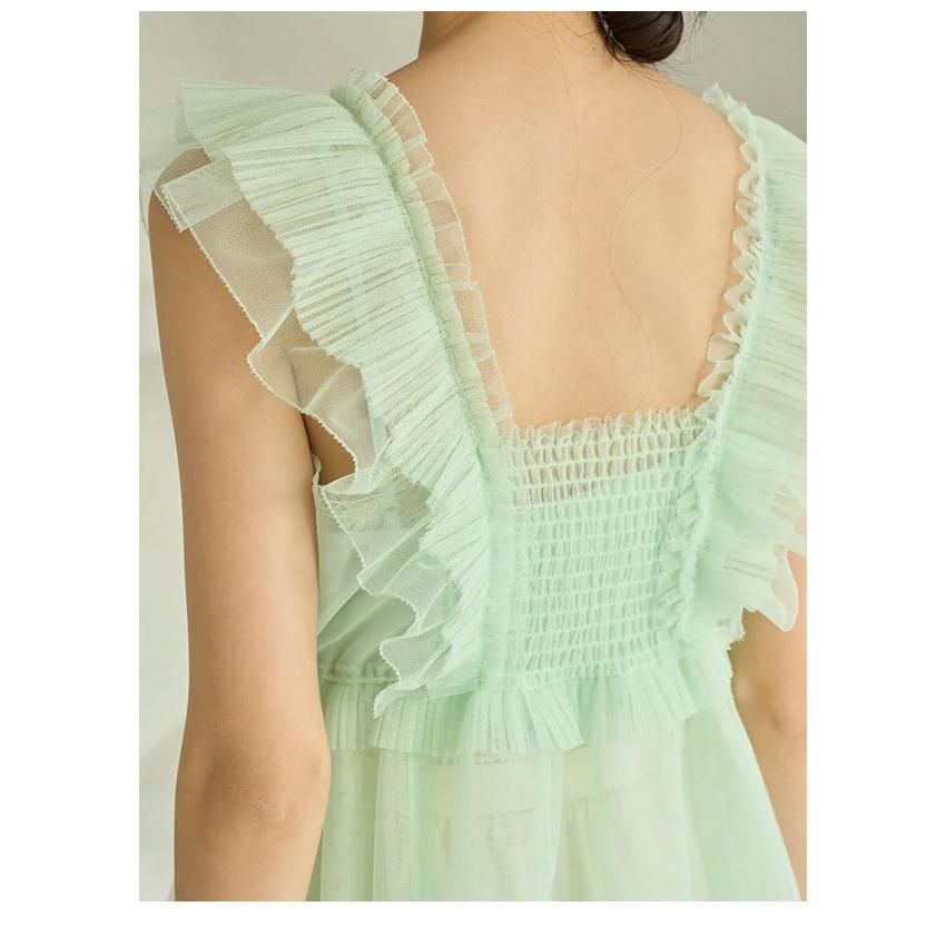 snidel ペプラムチュール刺繍TOPS ブラウス SNIDEL（スナイデル） トップス 26春夏 Sustainableチュールペプラム