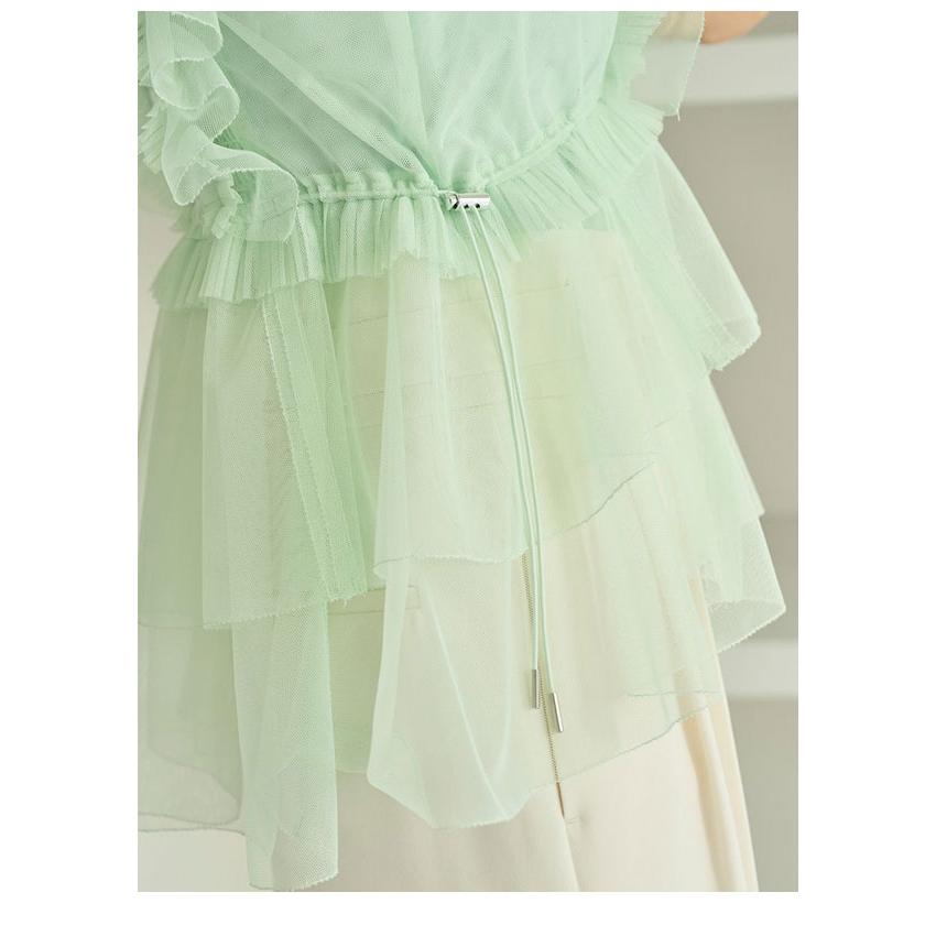 SNIDEL（スナイデル） トップス 26春夏 Sustainableチュールペプラム