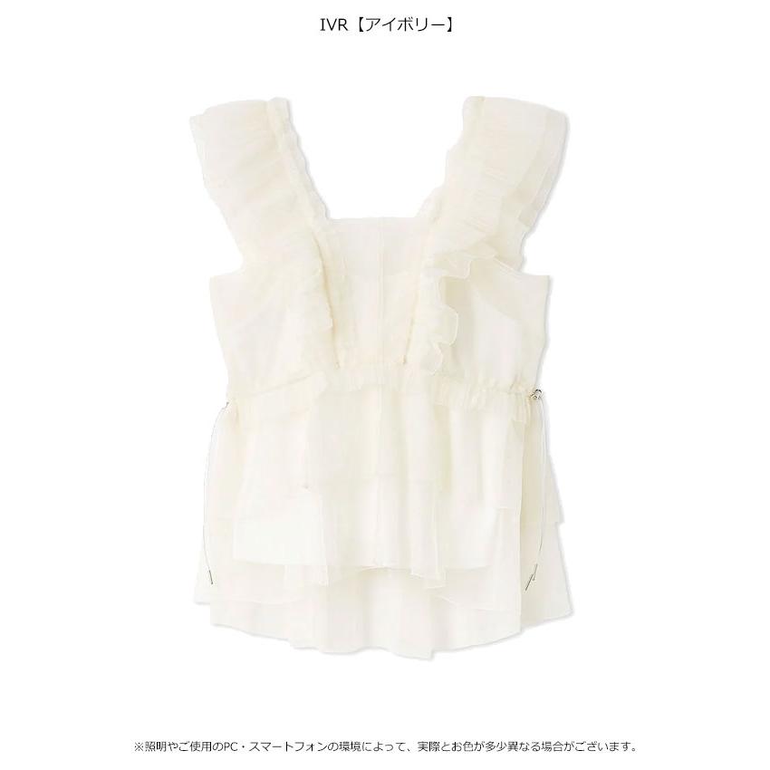 SNIDEL Sustainableチュールキャミブラウス　アイボリー SNIDEL（スナイデル）の「Sustainableチュールキャミブラウス（シャツ