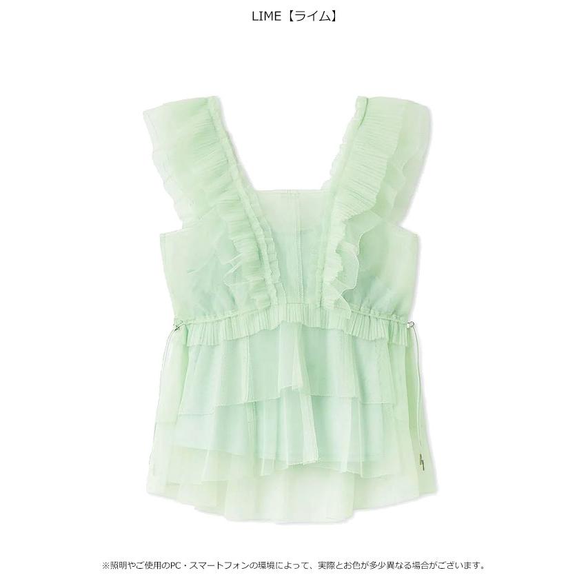 SNIDEL Sustainableチュールキャミブラウス ライトピンク SNIDEL（スナイデル）の「Sustainableチュールキャミブラウス（シャツ