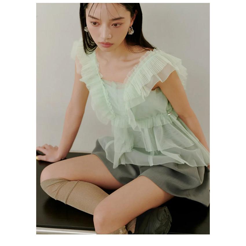 SNIDEL（スナイデル） トップス 26春夏 Sustainableチュールペプラム