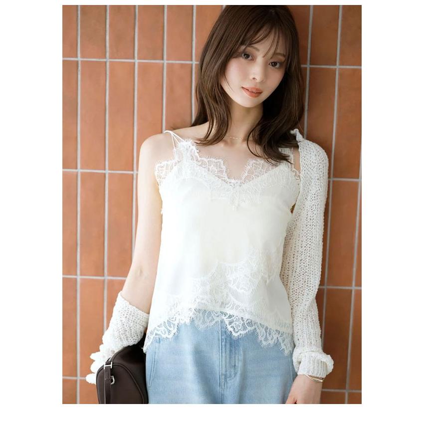 SNIDEL（スナイデル） トップス 26春夏 レーストリムシフォン